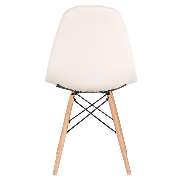 Imagem de KIT - 3 x cadeiras estofadas Eames Eiffel Botonê - Base de madeira clara