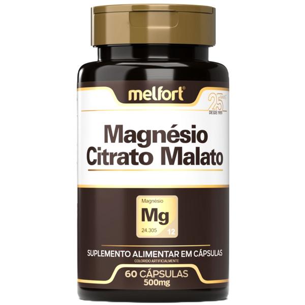 Imagem de Kit 3 x Citrato Malato de Magnésio 500mg 180 Cápsulas - Suplemento Alimentar