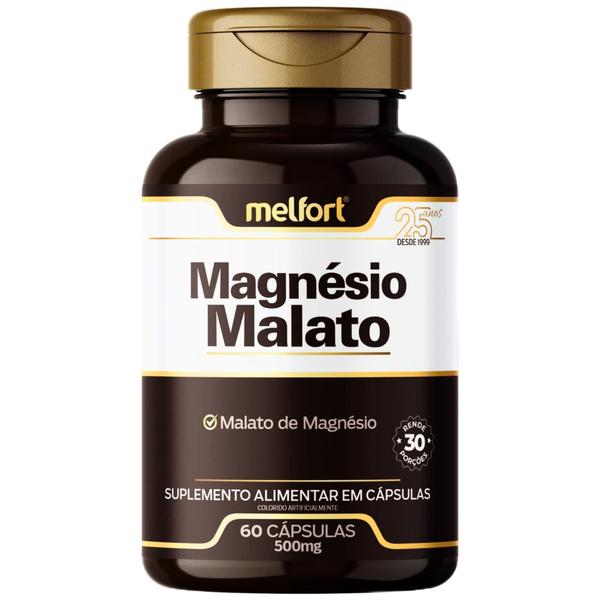 Imagem de Kit 3 x Magnésio Malato 500mg 120 Cápsulas Suplemento Alimentar