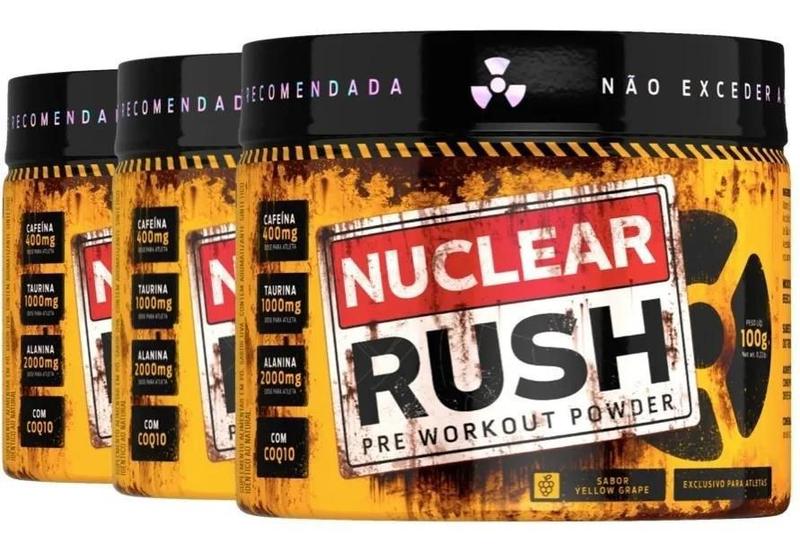 Imagem de Kit 3 X Nuclear Rush Limao 100G Bodyaction