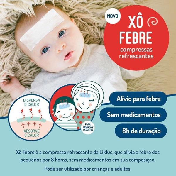 Kit 3 Xô Febre Adesivo Compressas Alivio Febre Likluc Refrescante Imagem de Kit 3 Xô Febre Adesivo Compressas Alivio Febre Likluc Refrescante