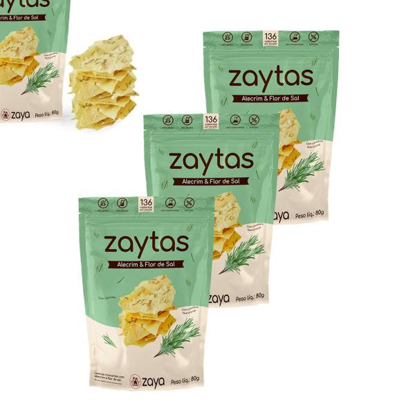 Kit 3 Zaytas Alecrim Flor de Sal Lascas Crocantes S Glúten - BM UTILIDADES Imagem de Kit 3 Zaytas Alecrim Flor de Sal Lascas Crocantes S Glúten