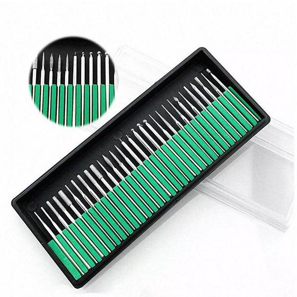 Imagem de Kit 30 Brocas 30 Fresa Diamantada Dremel Protetico Protese