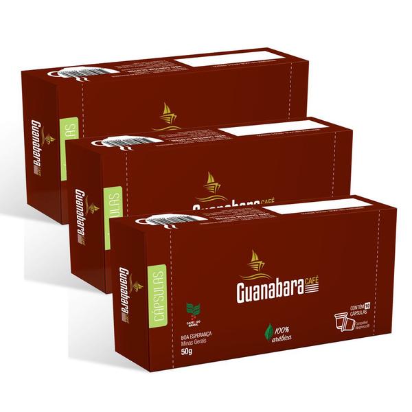 Imagem de Kit 30 Cápsulas de café Guanabara gourmet compatível Nespresso