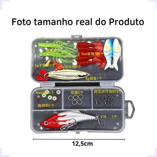 Imagem de Kit 30 Iscas Camarão Artificiais Robalo Tucunaré Corvina