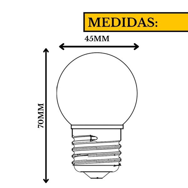 Imagem de Kit 30 Lâmpada Led Bolinha 3w E27 Penteadeira Camarim Varal Espelho Abajur Lustre Branco Frio ou Quente 127v Ou 220v