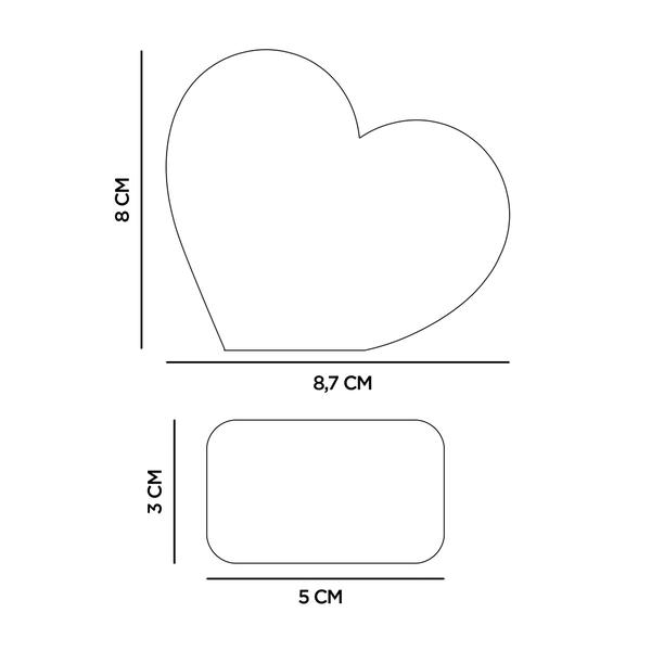 Imagem de Kit 30 Lembranças Dia Das Mães Mdf Coração Frase 8cmx8,7cm