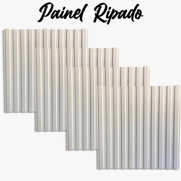 Imagem de Kit 30 Revestimento Parede 3d Painel Ripado Placas 50x50cm