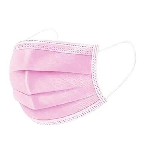 Imagem de Kit 300 Máscaras Descartáveis Adulto Tripla Camada Cor Rosa