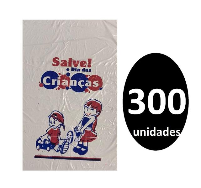 Imagem de Kit 300 Sacos De Plástico Salve O Dia Das Crianças 16X24