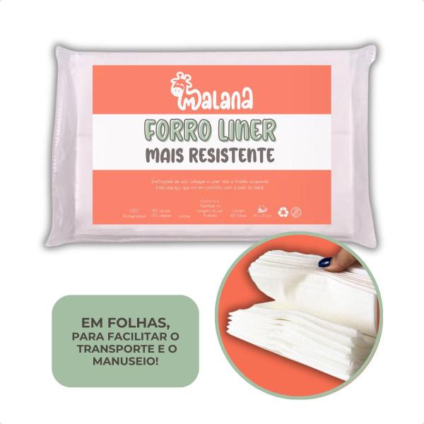 Imagem de Kit 300 Un Forro Liner Lávavel Biodegradável Fralda De Pano