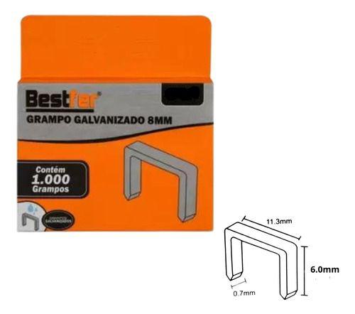 Imagem de Kit 3000 Grampos 106/6 06mm Grampeador Manual Tapeceiro 