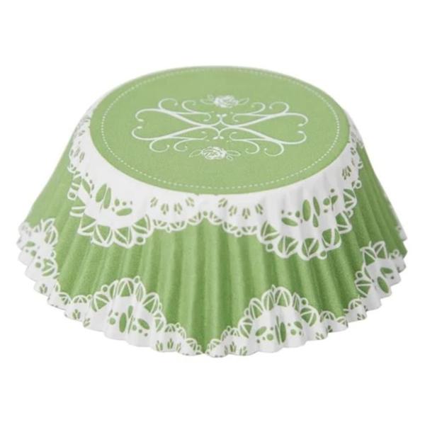 Imagem de Kit 32 Forminhas Para Assar Cupcakes Muffin Verde Fox Run