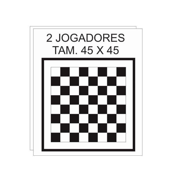 Imagem de kit 32 Peças grande de xadrez oficial com Tabuleiro Lona 45x45 cm Dobrável