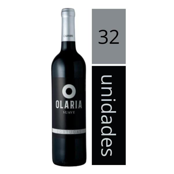 Imagem de Kit 32 Unidades Vinho Tinto Suave Português Carmim Olaria 750ml