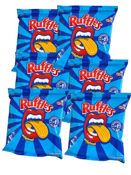 Imagem de Kit 350un Salgadinho Batata Ruffles  17g Mini Elma Chips