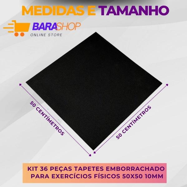 Imagem de Kit 36 Placas Tatame Piso Eva Emborrachado Playground Atividades Fisicas - 50x50cm