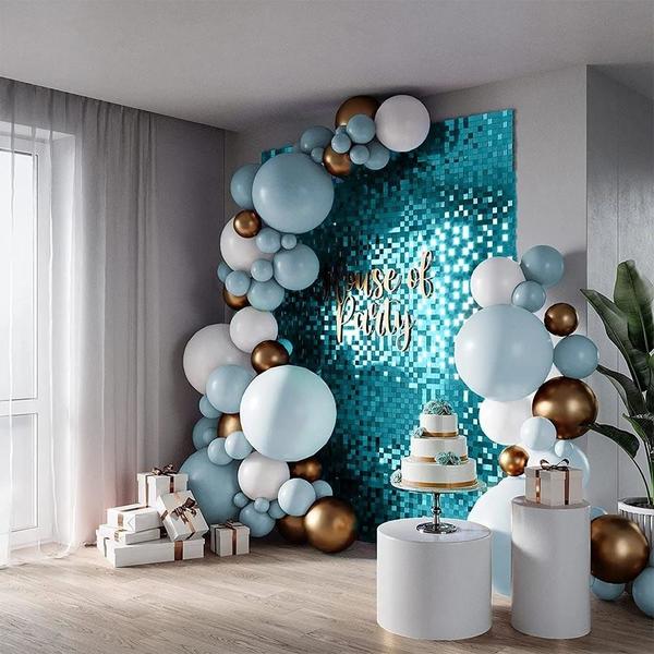 Imagem de Kit 36 Unidades Painel Decorativo Lantejoula Shimmer Wall Azul