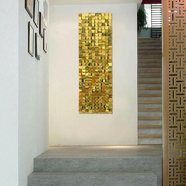 Imagem de Kit 36 Unidades Painel Decorativo Lantejoula Shimmer Wall Dourado