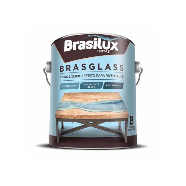 Imagem de Kit 3,6L Resina Epóxi Liquida Cristal Brasglass + endurecedor