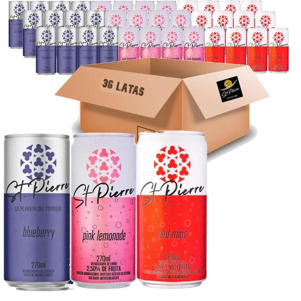 Imagem de Kit 36Un Pink Lemonade-Blueberry-Red Mint St Pierre 270Ml