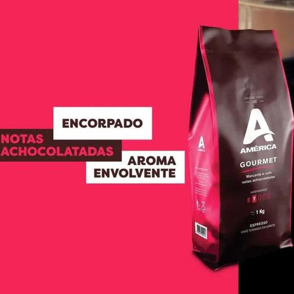 Imagem de KIT 3KG CAFÉ TORRADO EM GRÃOS AMÉRICA GOURMET - 1Kg