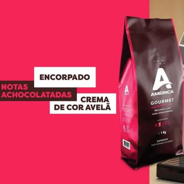 KIT 3KG CAFÉ TORRADO EM GRÃOS AMÉRICA GOURMET - 500g Imagem de KIT 3KG CAFÉ TORRADO EM GRÃOS AMÉRICA GOURMET - 500g