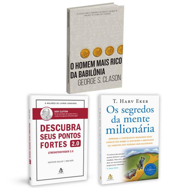 Imagem de Kit 3livros, Descubra Seus Pontos Fortes 2.0 + O Homem Mais Rico Da Babilônia + Os Segredos Da Mente Milionária, Os Segredos Para Enriquecer