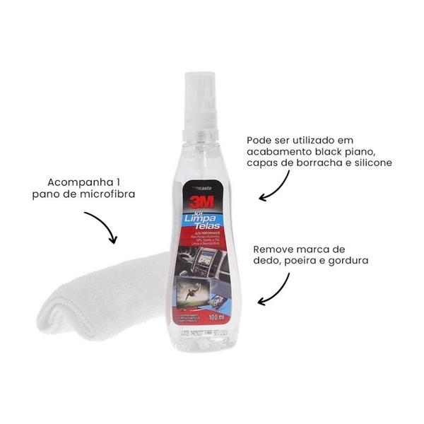 Imagem de Kit 3M Limpa Telas de LCD 100ml