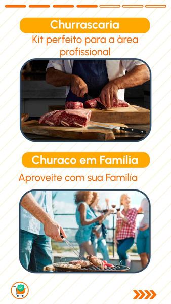 Kit 3Pçs Churrasco Faca 8Pol Corneta + Tábua 100% Bambu + Garfo Gourmet Mundial Profissional - Bezzer Imagem de Kit 3Pçs Churrasco Faca 8Pol Corneta + Tábua 100% Bambu + Garfo Gourmet Mundial Profissional