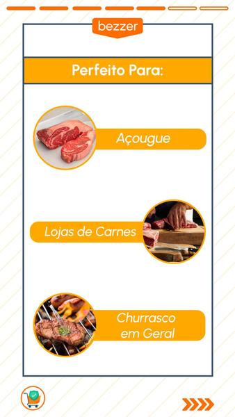 Kit 3Pçs Churrasco Faca 8Pol Corneta + Tábua 100% Bambu + Garfo Gourmet Mundial Profissional - Bezzer Imagem de Kit 3Pçs Churrasco Faca 8Pol Corneta + Tábua 100% Bambu + Garfo Gourmet Mundial Profissional