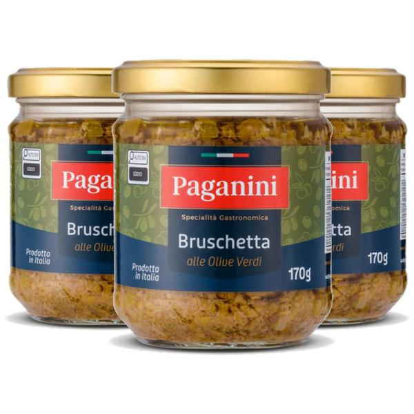 Imagem de Kit 3Un Antepasto Bruschetta eitona Verde Paganini 170G