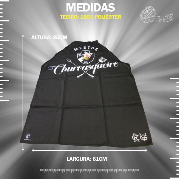 Kit 3Un Avental Protetor Poliéster C/ Alça Cozinheiro Time Vasco Mestre Churrasqueiro Oficial - BRASFOOT Imagem de Kit 3Un Avental Protetor Poliéster C/ Alça Cozinheiro Time Vasco Mestre Churrasqueiro Oficial