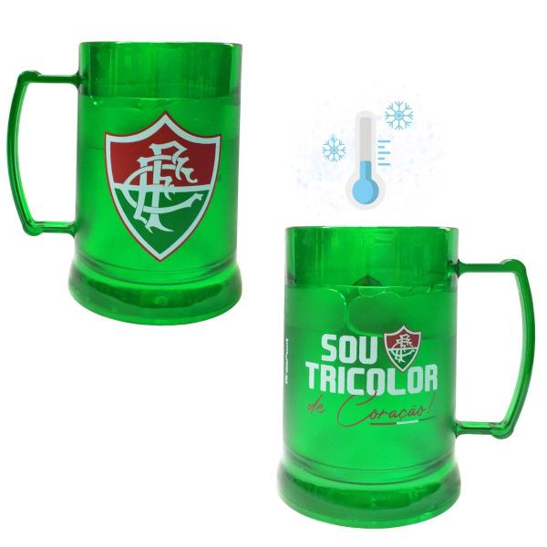 Imagem de Kit 3Un Caneca Copo Gel 300ml Isolante Térmico Chopp Cerveja Time Clube Fluminense Verde Oficial