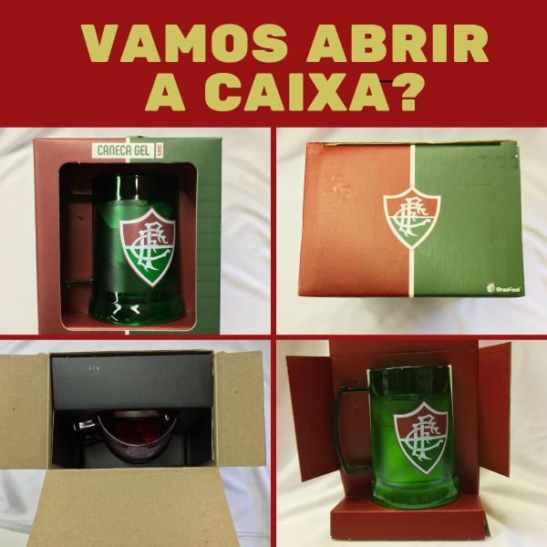 Imagem de Kit 3Un Caneca Copo Gel 300ml Isolante Térmico Chopp Cerveja Time Clube Fluminense Verde Oficial