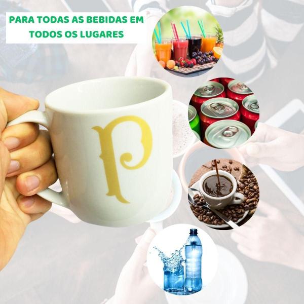 Imagem de Kit 3Un Caneca Xícara Porcelana Branca Básica 300Ml