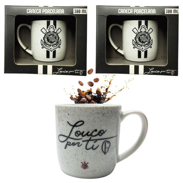 Kit 3Un Caneca Xicara Porcelana Branca Premium 300Ml Café - Brasfoot Imagem de Kit 3Un Caneca Xicara Porcelana Branca Premium 300Ml Café