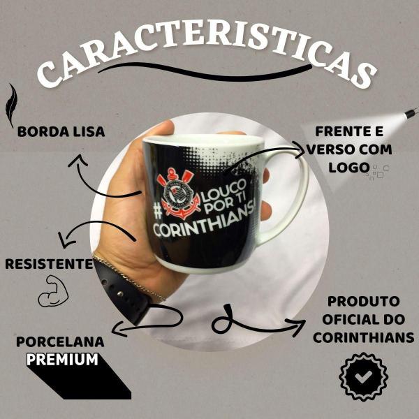 Imagem de Kit 3Un Caneca Xicara Porcelana Preto Premium 300Ml Café