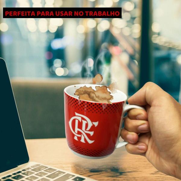 Imagem de Kit 3Un Caneca Xicara Porcelana Vermelha Premium 300Ml Café