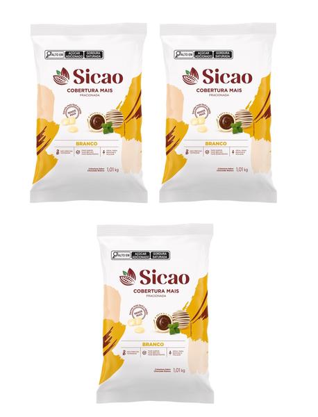 Kit 3un Cobertura Mais Fracionada Gotas Branco 1,01kg Sicao - Sicão Imagem de Kit 3un Cobertura Mais Fracionada Gotas Branco 1,01kg Sicao