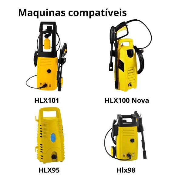 Imagem de Kit 3un Conector com Filtro e Engate Rápido Amarelo Compatível com Lavadora Tekna HLX95 HLX98 HLX101