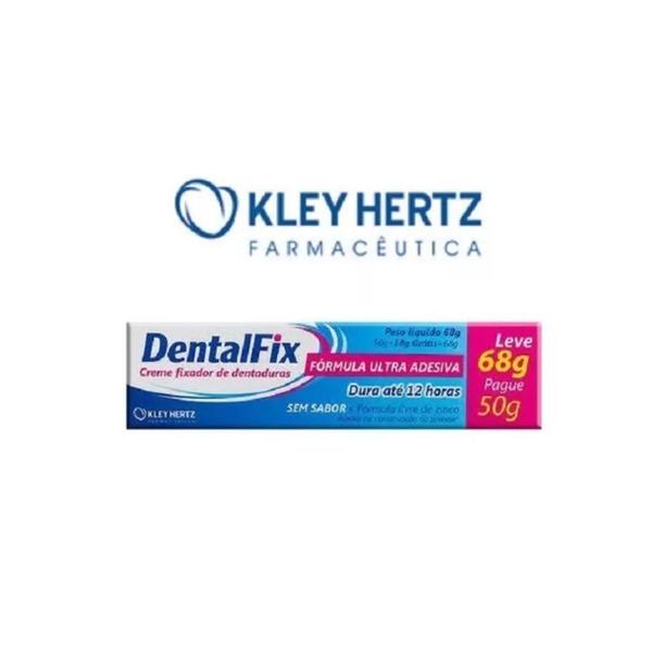 Imagem de Kit 3un Creme FixadorSem Sabor DentalFix 68g - Kley Hertz