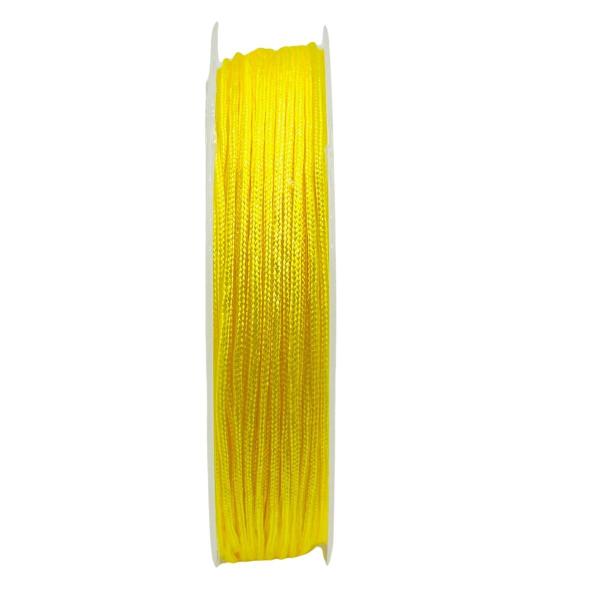 Imagem de Kit 3un Linha Fio Fibra Poliamida Amarelo 1mm 30 Metros Arte