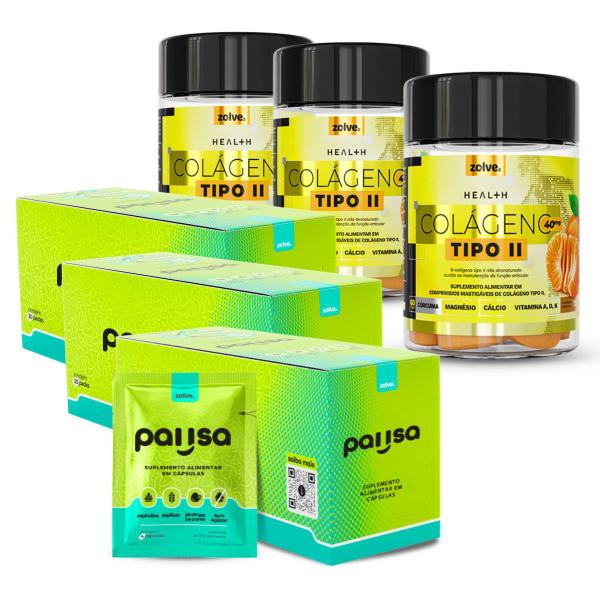 Kit 3un Pausa + Colágeno Tipo Ii: Controle E Saude Articular - Zolve Labs Imagem de Kit 3un Pausa + Colágeno Tipo Ii: Controle E Saude Articular