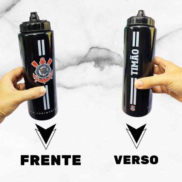 Kit 3Un Squeeze 950Ml Garrafa Preta D'Água Trooper Academia - Brasfoot Imagem de Kit 3Un Squeeze 950Ml Garrafa Preta D'Água Trooper Academia