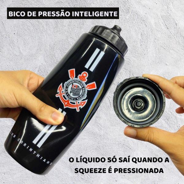 Kit 3Un Squeeze 950Ml Garrafa Preta D'Água Trooper Academia - Brasfoot Imagem de Kit 3Un Squeeze 950Ml Garrafa Preta D'Água Trooper Academia