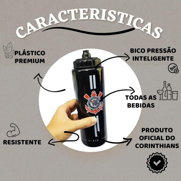 Kit 3Un Squeeze 950Ml Garrafa Preta D'Água Trooper Academia - Brasfoot Imagem de Kit 3Un Squeeze 950Ml Garrafa Preta D'Água Trooper Academia
