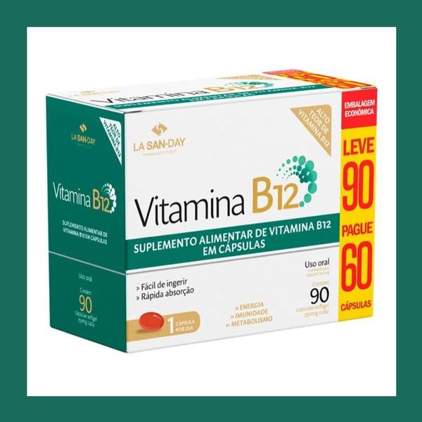 Imagem de Kit 3un Vitamina B12 90Cps - La San Day