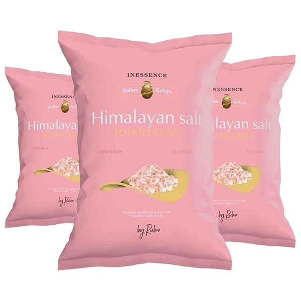 Imagem de Kit 3Und Batata Chips Com Sal Rosa Himalaia Rubio 125G