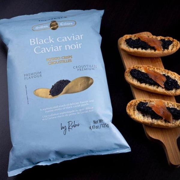 Kit 3Und Batata Chips Sabor Caviar Inessence By Rubio 125G Imagem de Kit 3Und Batata Chips Sabor Caviar Inessence By Rubio 125G